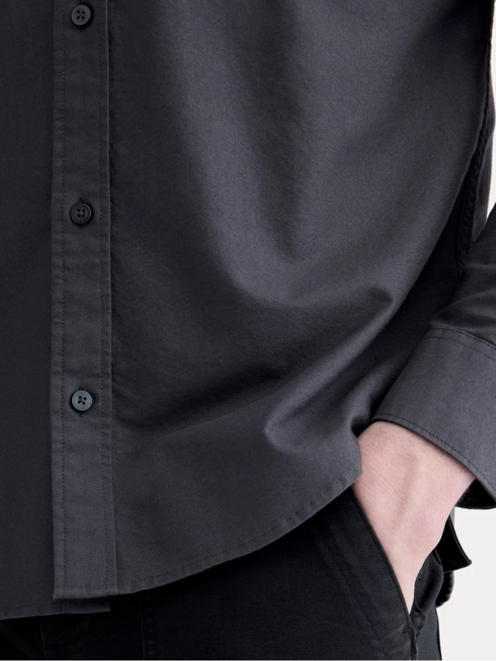 Everlane Charcoal Oxford Button Down - Picture 6 of 7